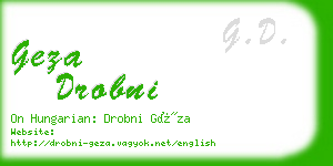 geza drobni business card